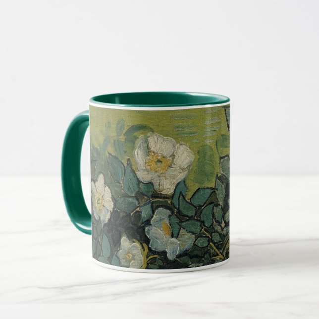 Caneca Vincent van Gogh - Rosas selvagens (Frente Esquerda)