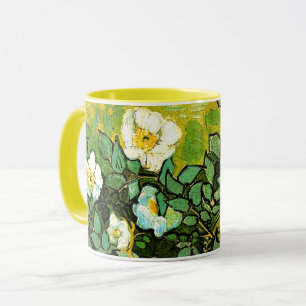 Caneca Vincent van Gogh - Rosas selvagens,