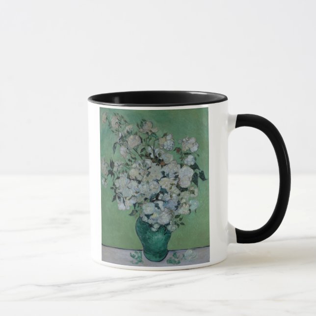 Caneca Vincent van Gogh | um vaso dos rosas, 1890 (Direita)