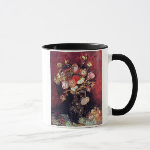 Caneca Vincent Van Gogh - Vaso Com Ásteres E Flox
