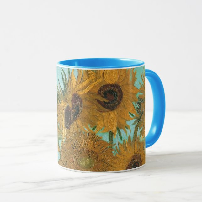 Caneca Vincent van Gogh - Vaso com Doze Girassóis (Frente Esquerda)
