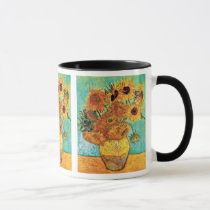 Caneca Vincent Van Gogh - Vaso Com Doze Girassóis