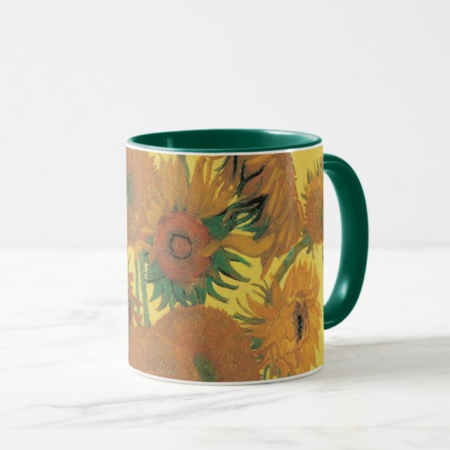 Caneca Vincent van Gogh - Vaso com Quinze Girassóis (Frente Esquerda)