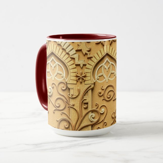 Caneca Vinhas Têxteis Tecidas | Futurista Tradicional (Frente Esquerda)