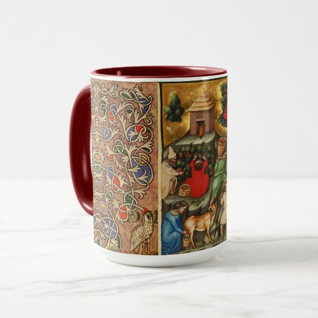 CANECA VINHETA DE UVAS MEDIEVAL VÁLVULA COLHEITA VÁLIA (Frente Esquerda)