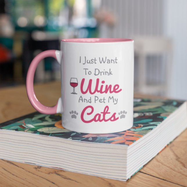 Caneca Vinho e Gatos (Criador carregado)