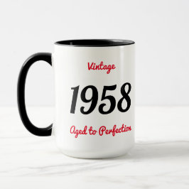 Caneca Vintage 1958 Com Idade Até À Perfecção 60 Festas d