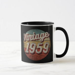 CANECA VINTAGE 1959 HOMENS MULHERES PRESENTE DE ANIVERSÁR