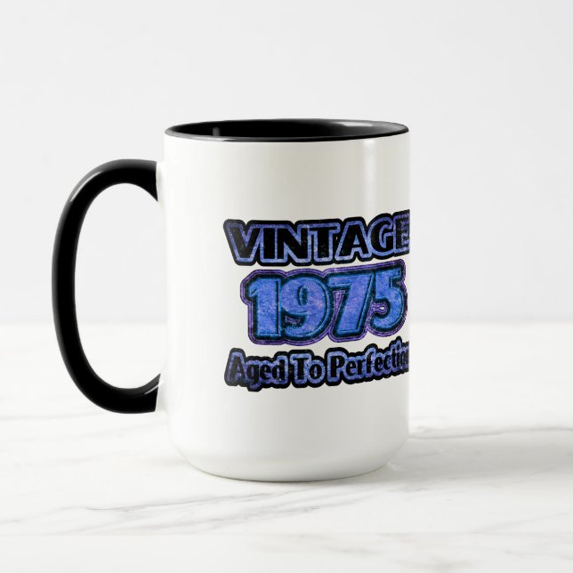 Caneca Vintage 1975 - Idade Para Perfecção (Esquerda)