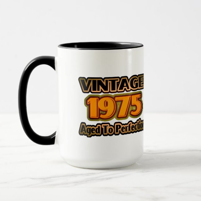 Caneca Vintage 1975 - Idade Para Perfecção (Esquerda)