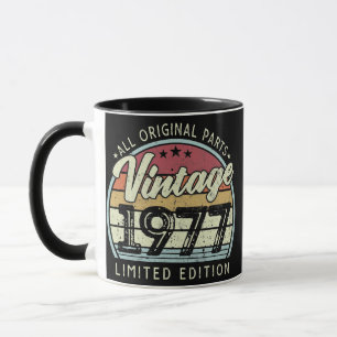 Caneca Vintage 1977 Limited Edition 45 anos de idade 45 a