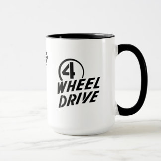 Caneca Vintage 4 rodas drive pneu de via duas pisas