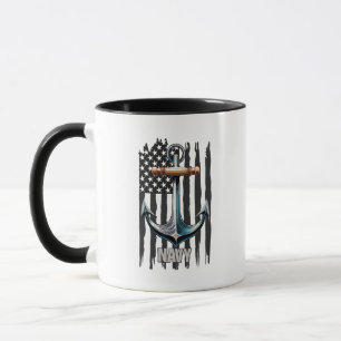 Caneca Vintage, Anchor do Marinho dos EUA e Víblias Patri