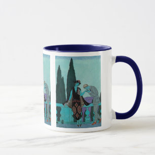 Caneca Vintage Art Deco La Villa d'Este por George Barbie