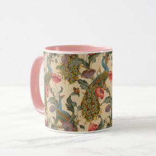 Caneca Vintage Art Nouveau 1890 O Padrão de Peacock