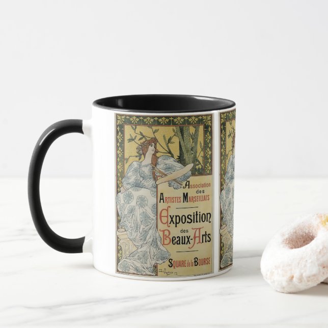 Caneca Vintage Art Nouveau, Exposition des Beaux Arts (Com Donut)