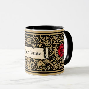 Caneca Vintage Arts E Artesanatos Vinha Floral Personaliz