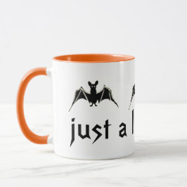 Caneca Vintage Bats Apenas um Pouco Preto e Laranja