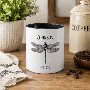 Caneca Vintage Black Dragonfly