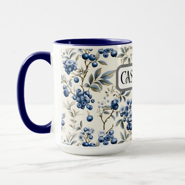 Caneca Vintage Blueberry Personalised Mug (Esquerda)