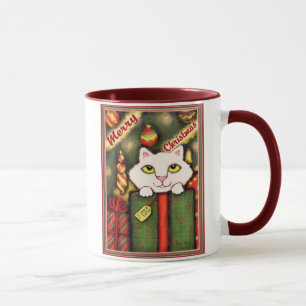 Caneca Vintage/caneca de café retro do gato do gatinho d