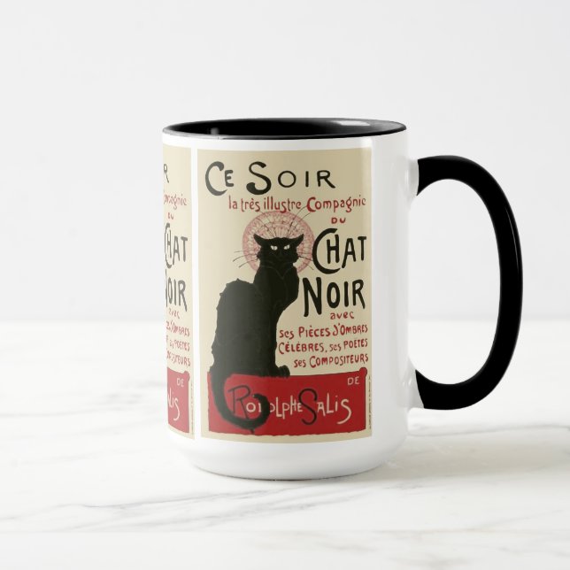 Caneca Vintage Ce Soir Le Chat Noir Poster (Direita)