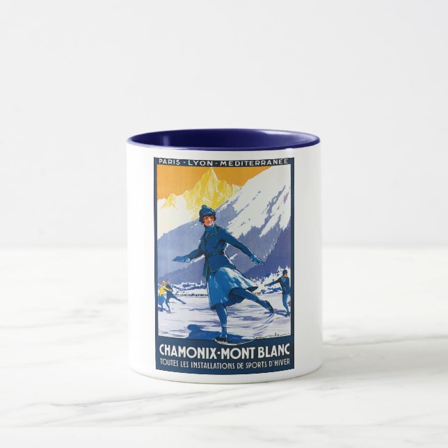Caneca Vintage Chamonix - Poster do Monte Branco (Centro)