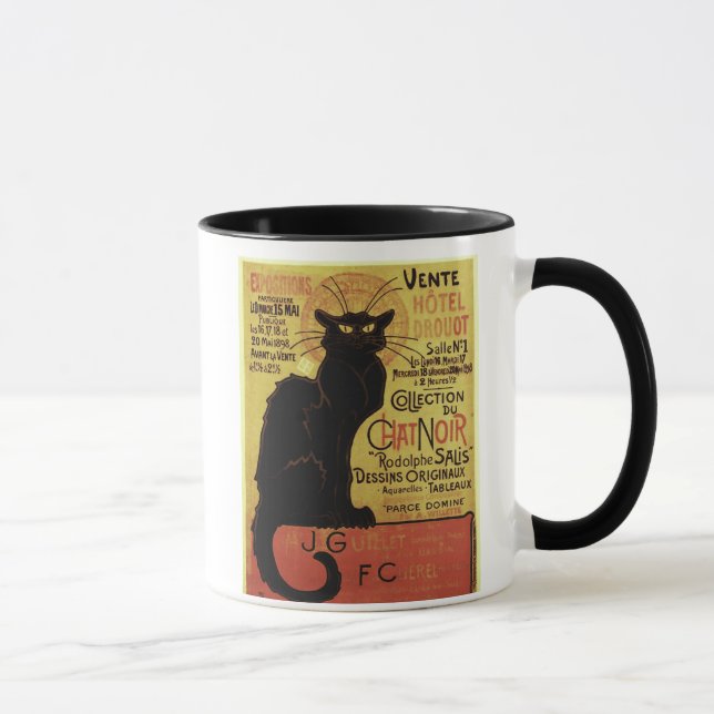 Caneca Vintage Chat Noir, Vente Hôtel Drouot Steinlen (Direita)