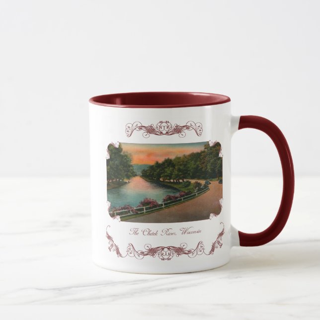 Caneca Vintage Chetek River Wisconsin Coffee Mug (Direita)