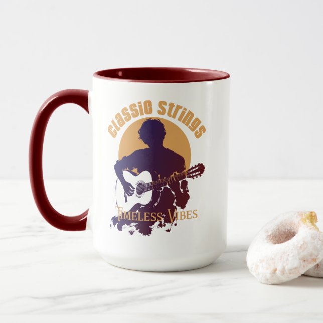 Caneca Vintage Classical Guitar Coffee Mug (Com Donut)