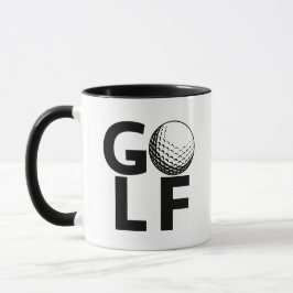 Caneca Vintage Clássico Ensinando Golfe