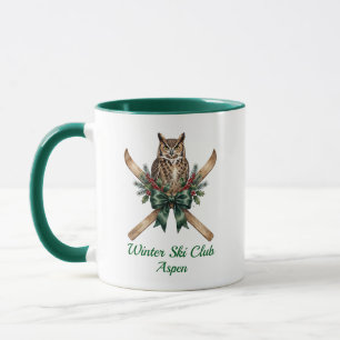 Caneca Vintage Clube de Esqui de Inverno Coruja Personali