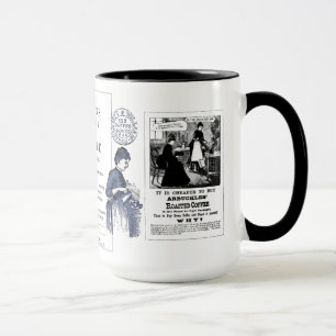 Caneca "Vintage Coffee Ads 1800's+London Coffee tokens 16