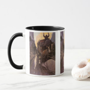 Caneca Vintage Cowboys, Segurados no Canyon pelo NC Wyeth