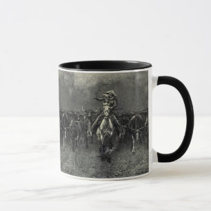 Caneca Vintage Cowboys, um Stampede de Frederic Remington