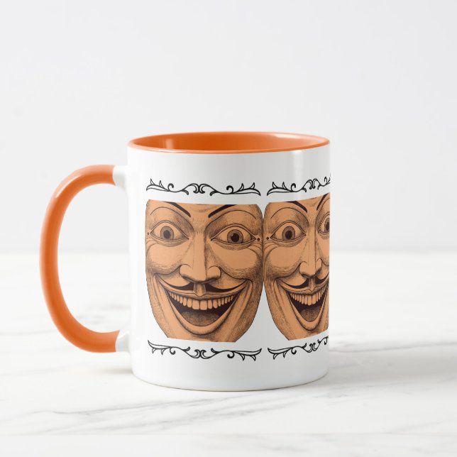 Caneca Vintage Creepy Comedy Mask Mug (Esquerda)