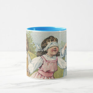 Caneca Vintage Crianças Victorianas Jogam Bluff Cego