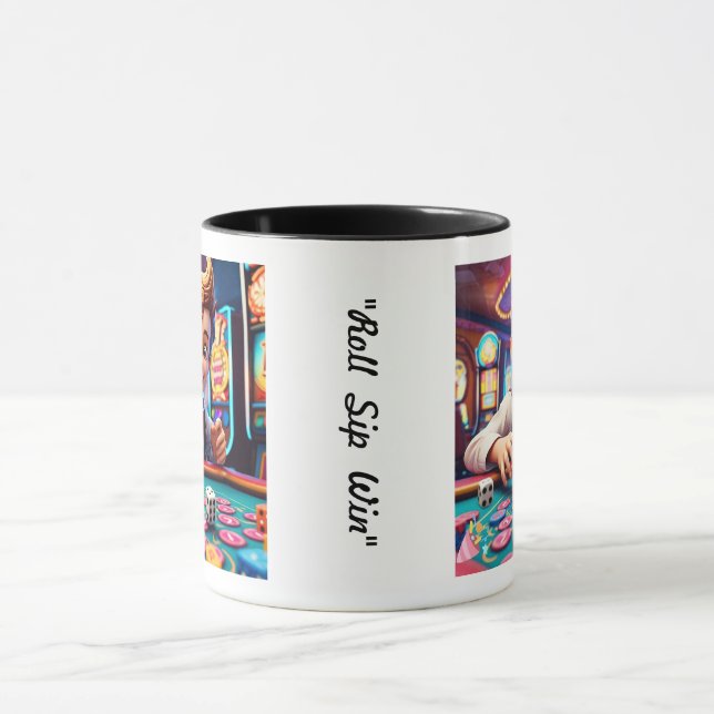 Caneca "Vintage Dice Game Boy Design" (Centro)