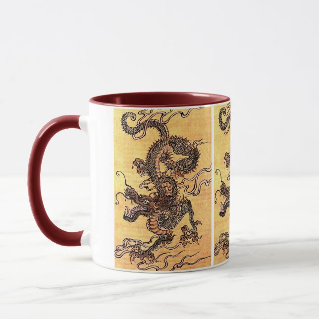 Caneca Vintage Dragon Tapeçaria Cogã Cerâmica (Esquerda)