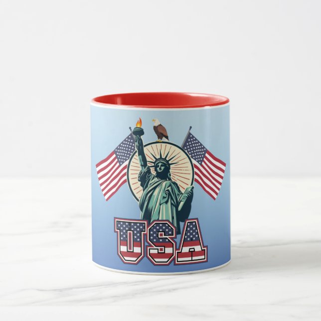 Caneca Vintage, Estátua da Liberdade (Centro)