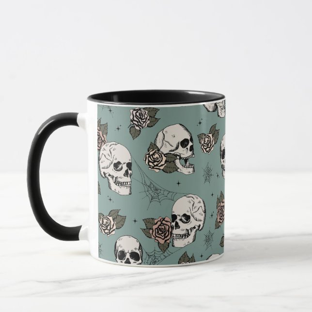 Caneca Vintage Eucalyptus Skulls and Rosas (Esquerda)