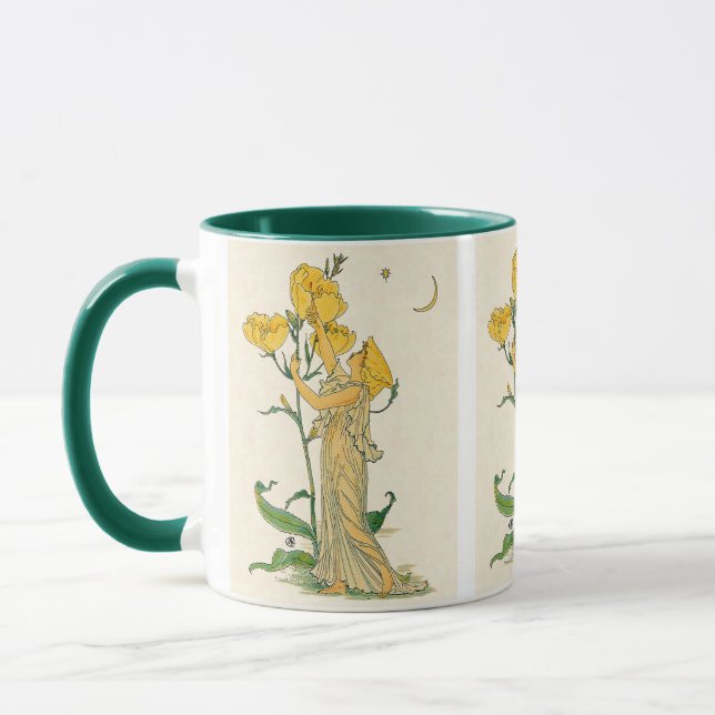 Caneca Vintage Fairy Tale, Evening Primrose, Walter Crane (Esquerda)