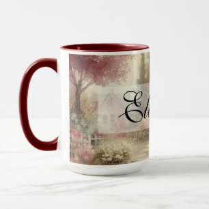 Caneca Vintage Fall Scenerage Jardim de Casca Folha Flóri