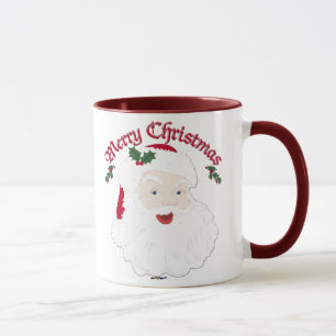 Caneca Vintage Felry Christmas Papais noeis - script