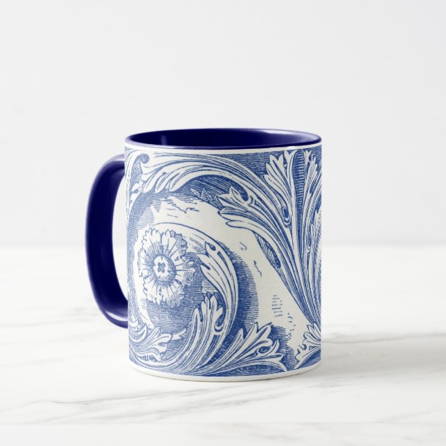 Caneca Vintage Flower Pattern Mug (Frente Esquerda)
