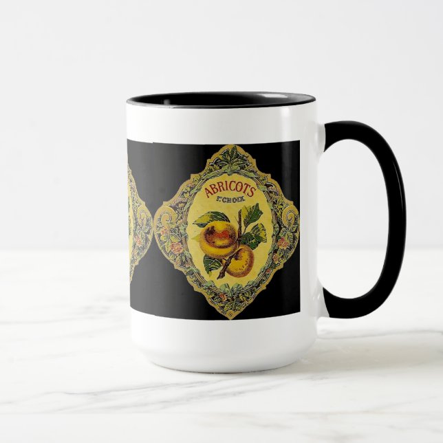 Caneca Vintage French Apricot Label - Mug (Direita)