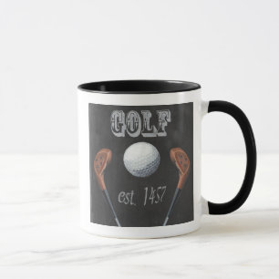 Caneca Vintage Golf Chalkboard Design