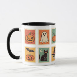 Caneca Vintage Halloween - Carimbos
