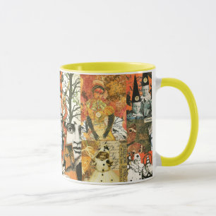 Caneca Vintage Halloween Collage