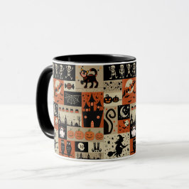 Caneca Vintage Halloween, nostalgia de Halloween